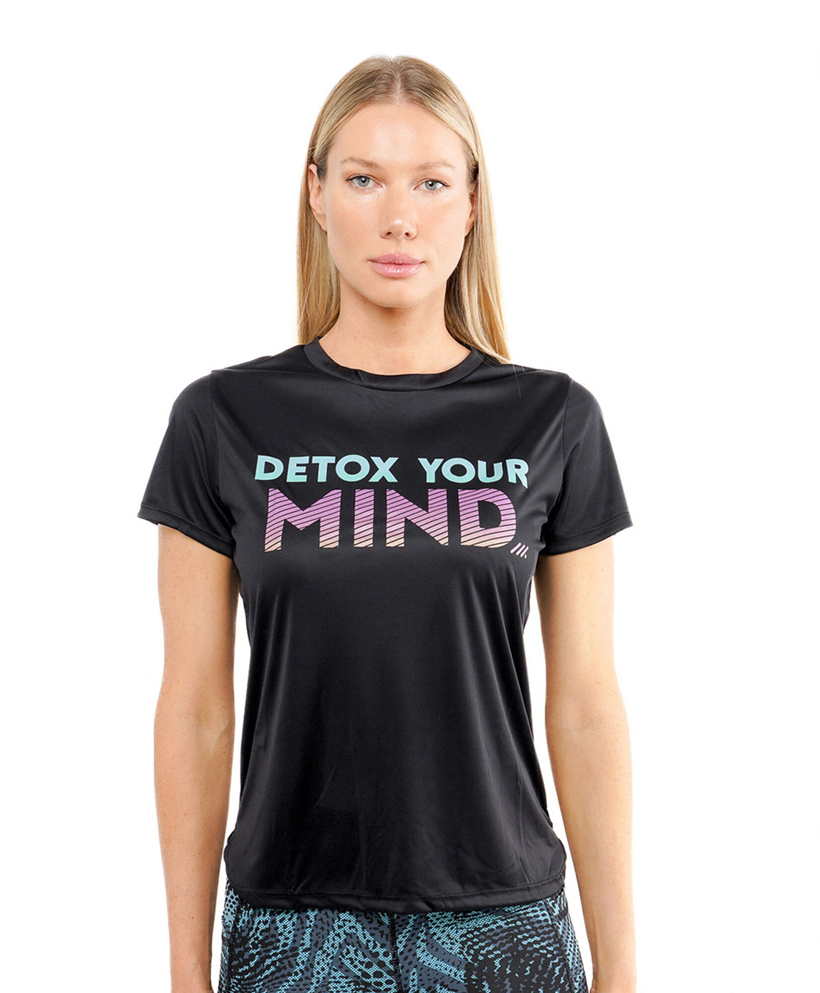 Polera deportiva mujer estampado detox Polera deportiva mujer estampado detox
