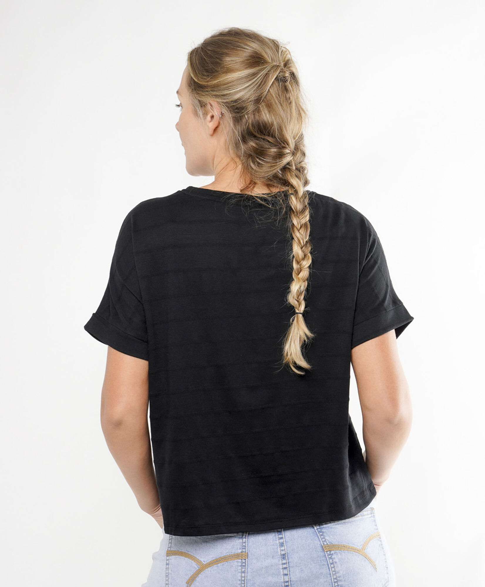 Polera mujer texturada líneas Polera mujer texturada líneas