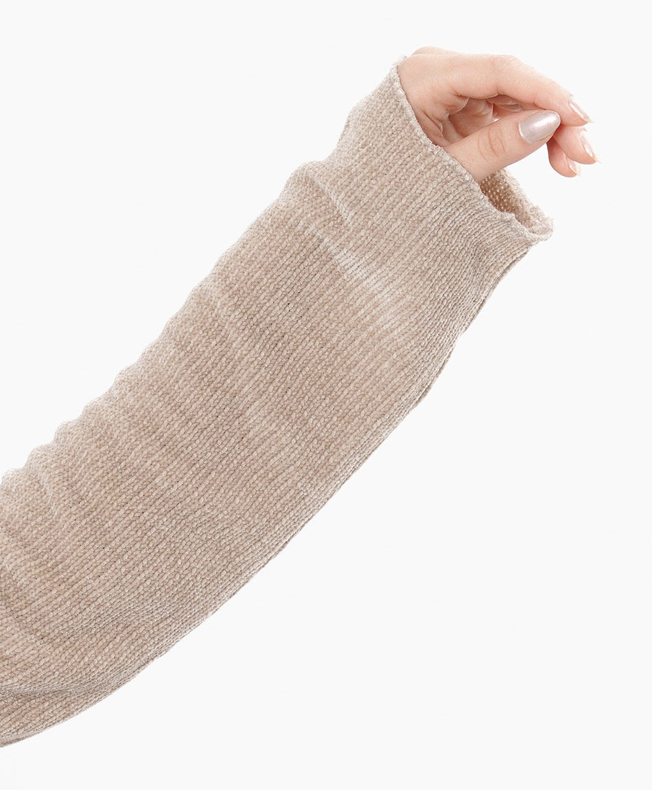 Sweater mujer chenille beige