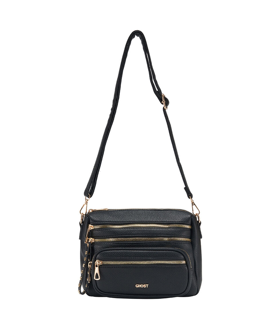 Mini cartera mujer cierres dorados