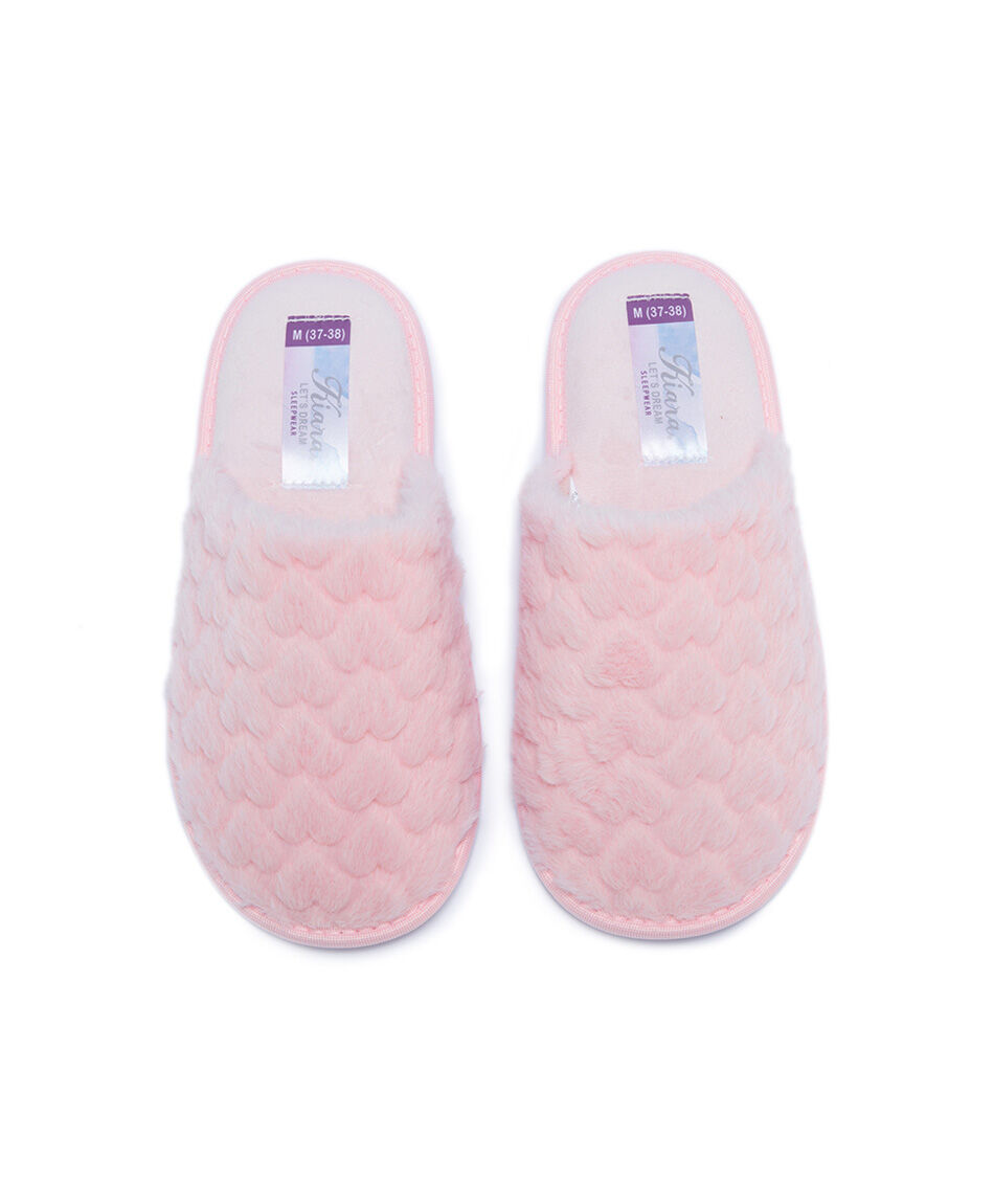 Pantuflas mujer dise&ntilde;o corazones