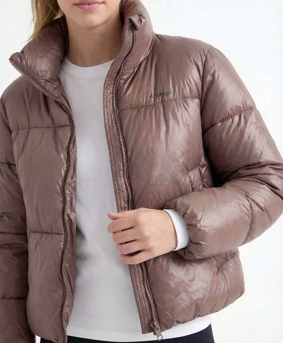 Parka deportiva mujer puffa brown