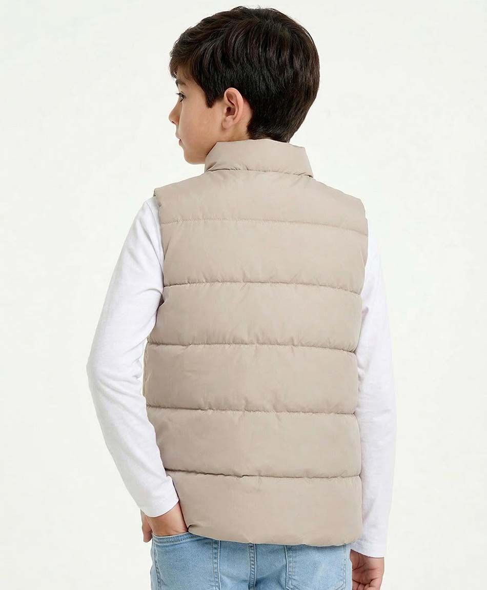 Parka ni&ntilde;o sin mangas letra a