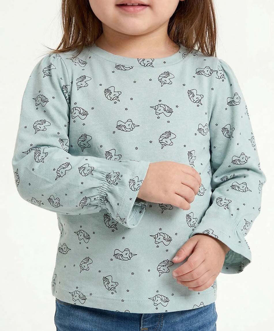 Polera beb&eacute; look unicorinio
