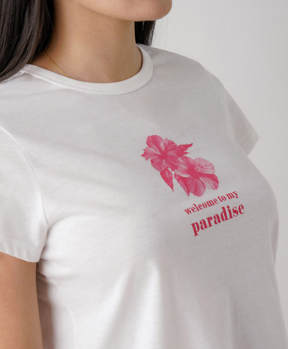 Polera mujer paradise crop
