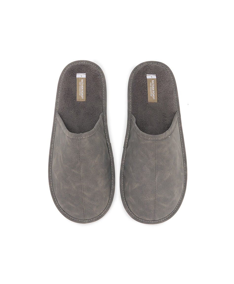 Pantuflas hombre gris