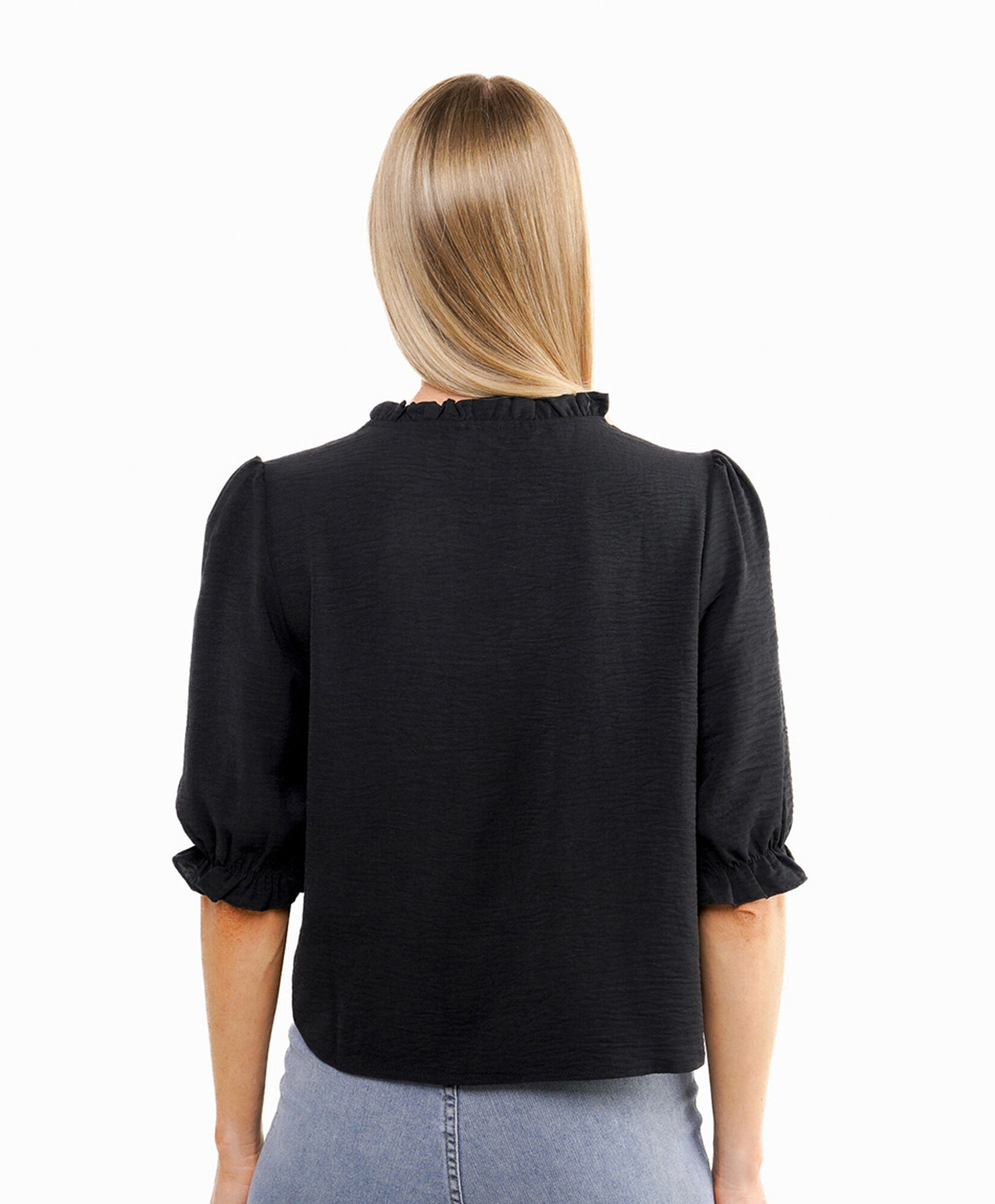 Blusa mujer cuello vuelitos Blusa mujer cuello vuelitos