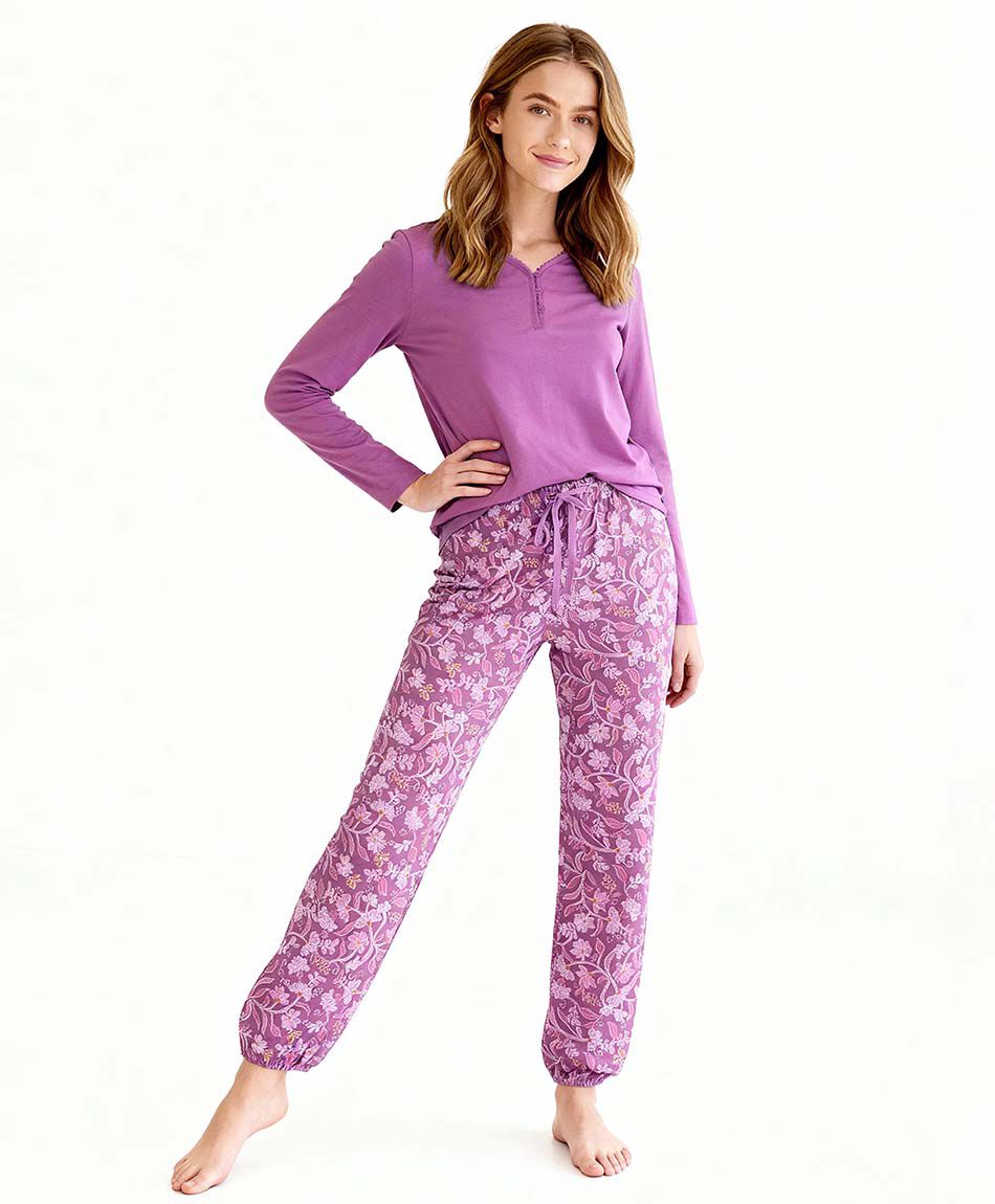 Pijama mujer floreado