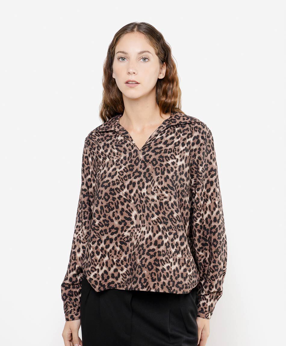 Blusa mujer animal print leopardo