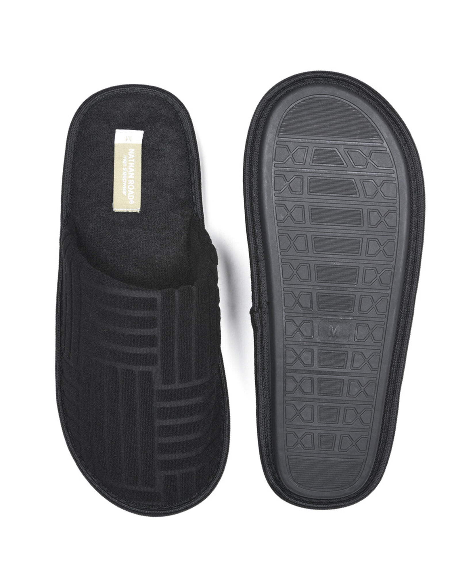 Pantufla hombre líneas negra Pantufla hombre líneas negra