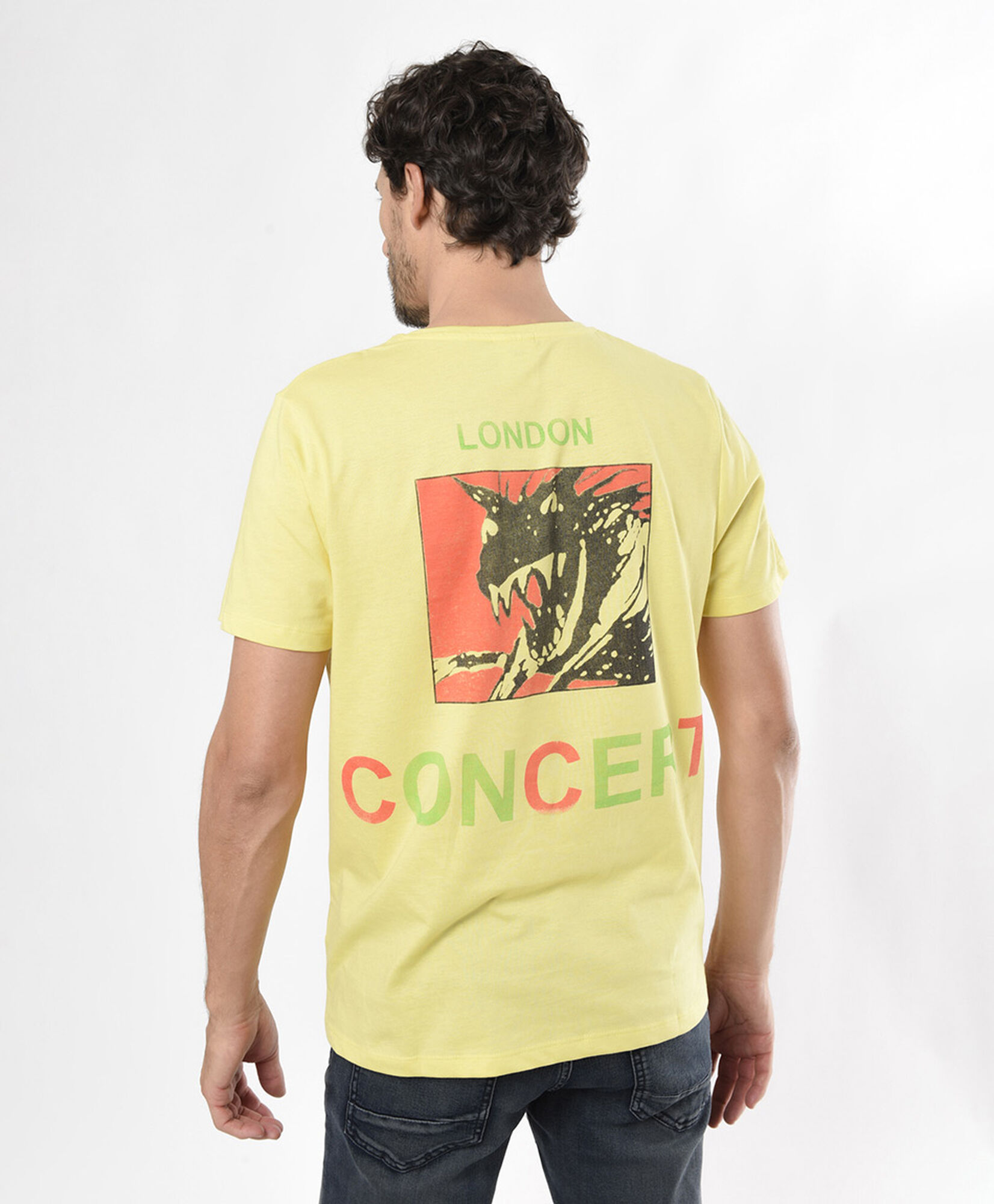 Polera hombre doble estampado rock Polera hombre doble estampado rock