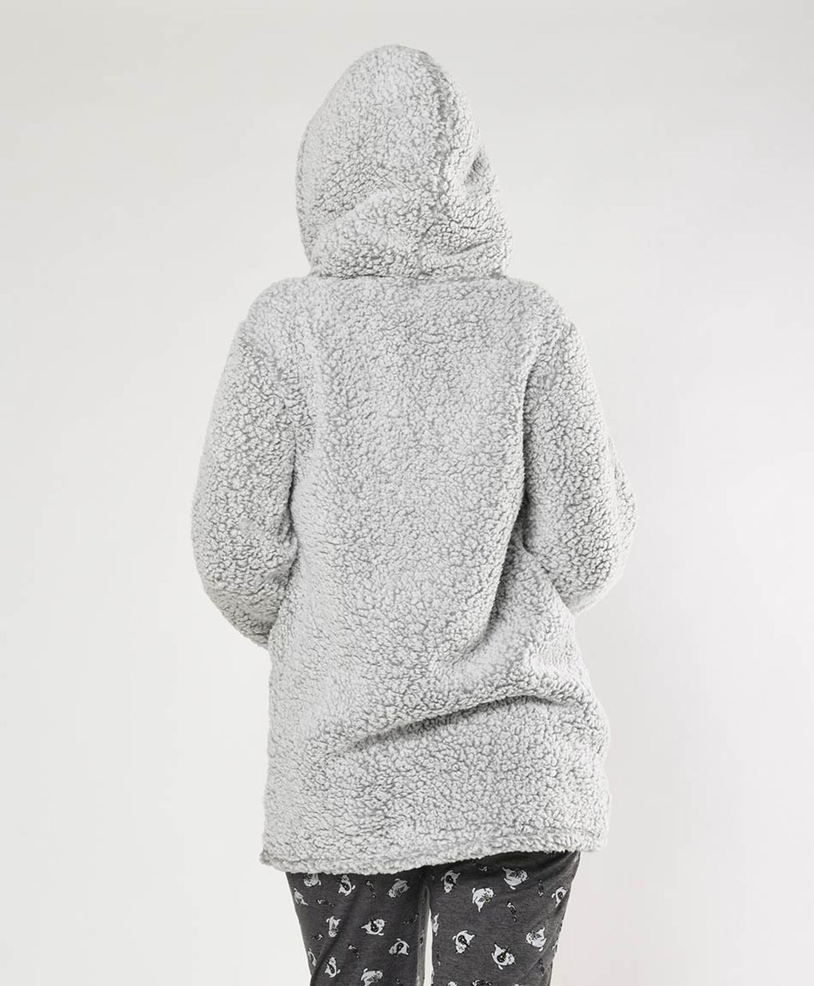 Polerón manta mujer gris Polerón manta mujer gris