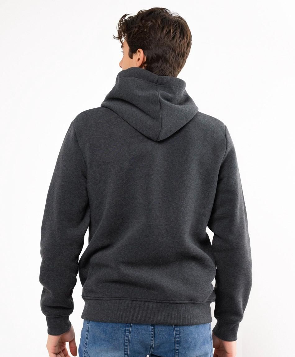 Poler&oacute;n hombre liso capucha