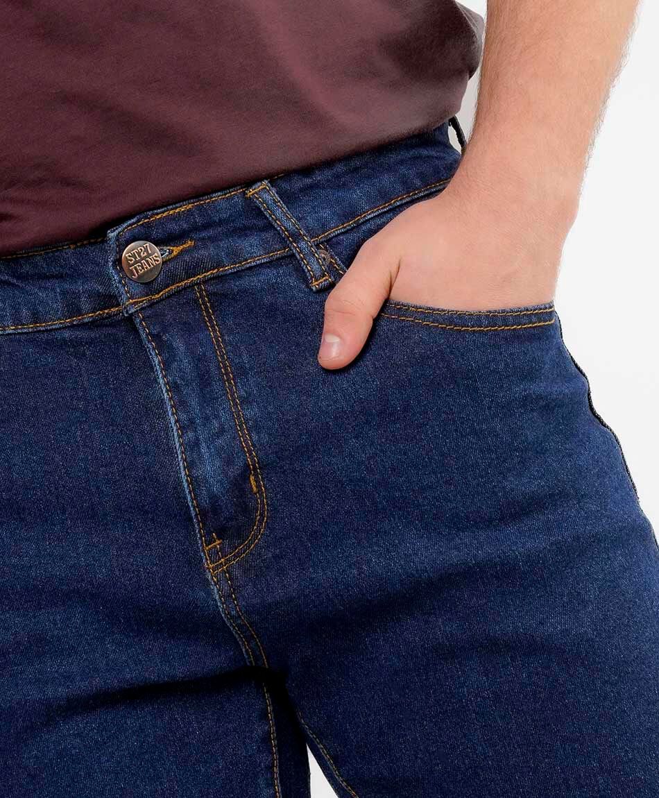 Jeans hombre desgastado slim fit