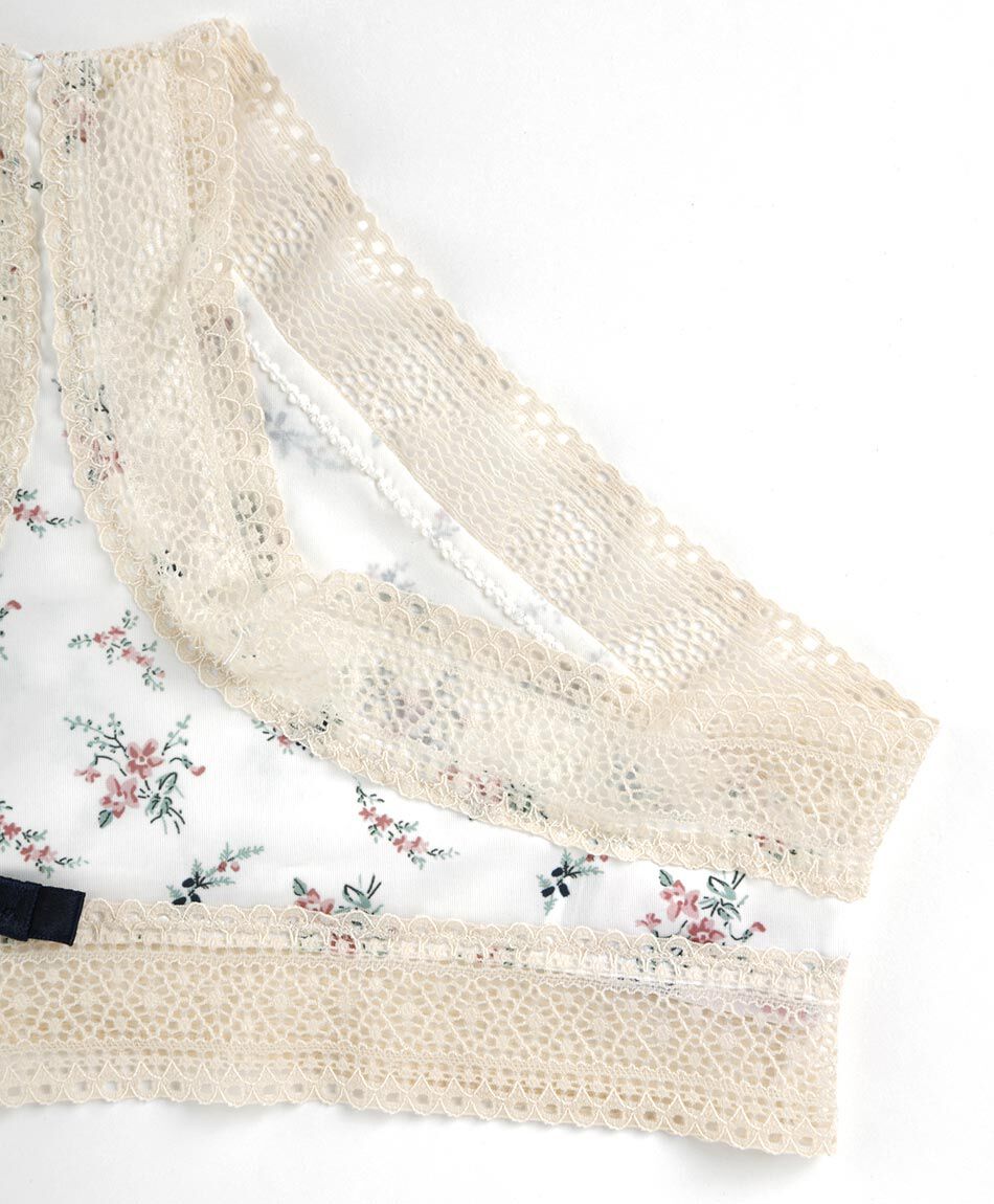 Pantaleta mujer print floreado encaje