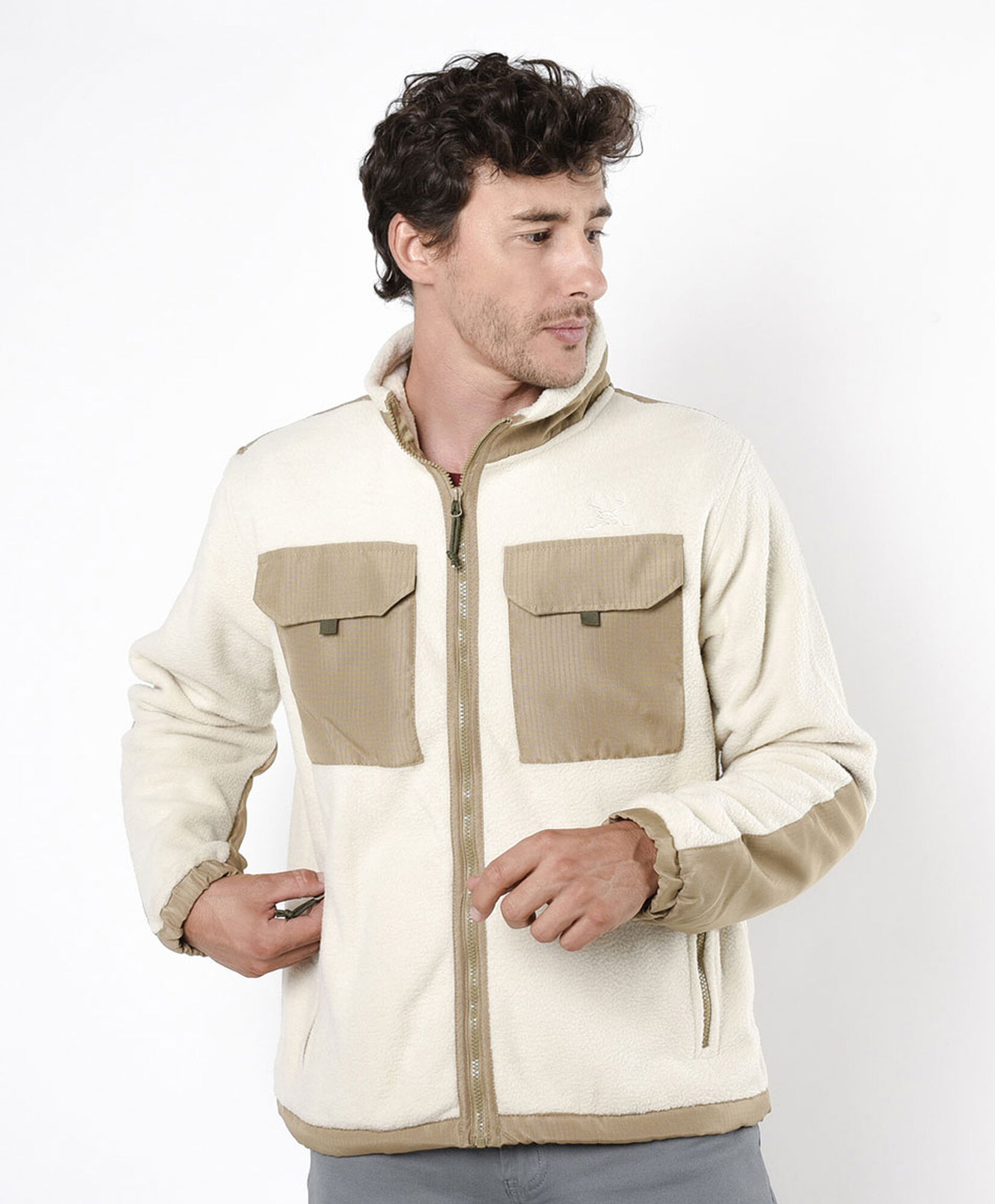 Chaqueta hombre polar doble bolsillo Chaqueta hombre polar doble bolsillo