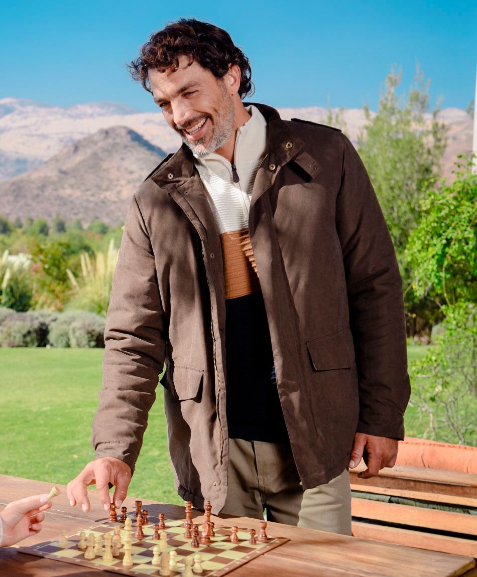 Chaqueta hombre cuello cerrado