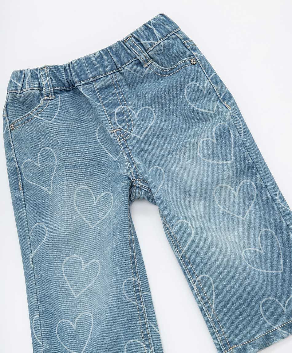 Jeans beb&eacute; corazones