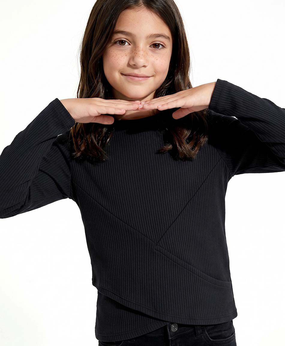 Polera ni&ntilde;a dise&ntilde;o cruzado