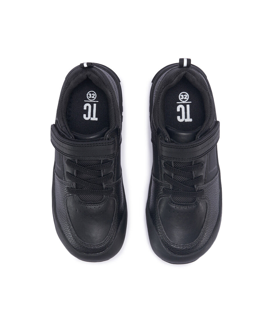 Zapatilla escolar (26 a 34) negra mix