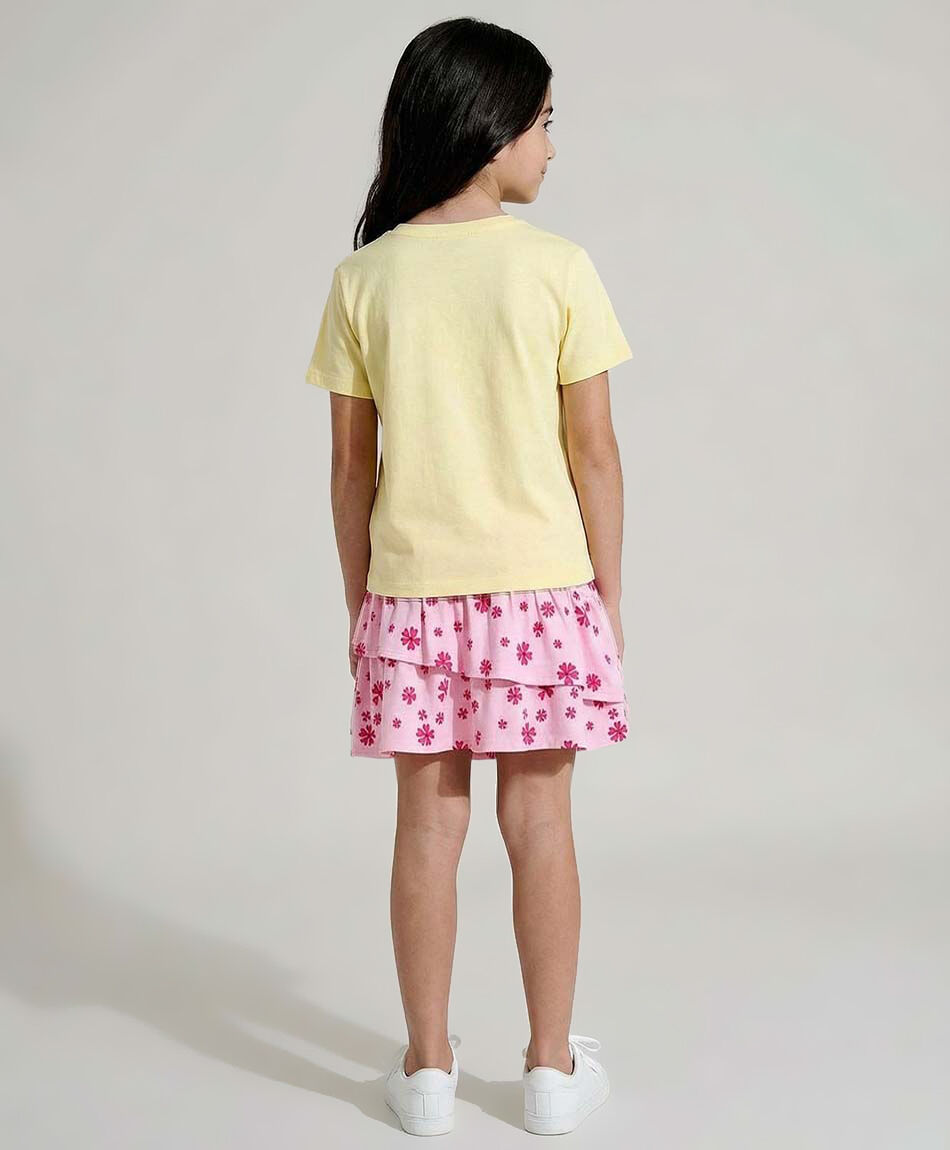 Falda ni&ntilde;a pisos flores