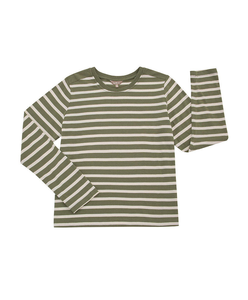 Polera mujer rayas bicolor