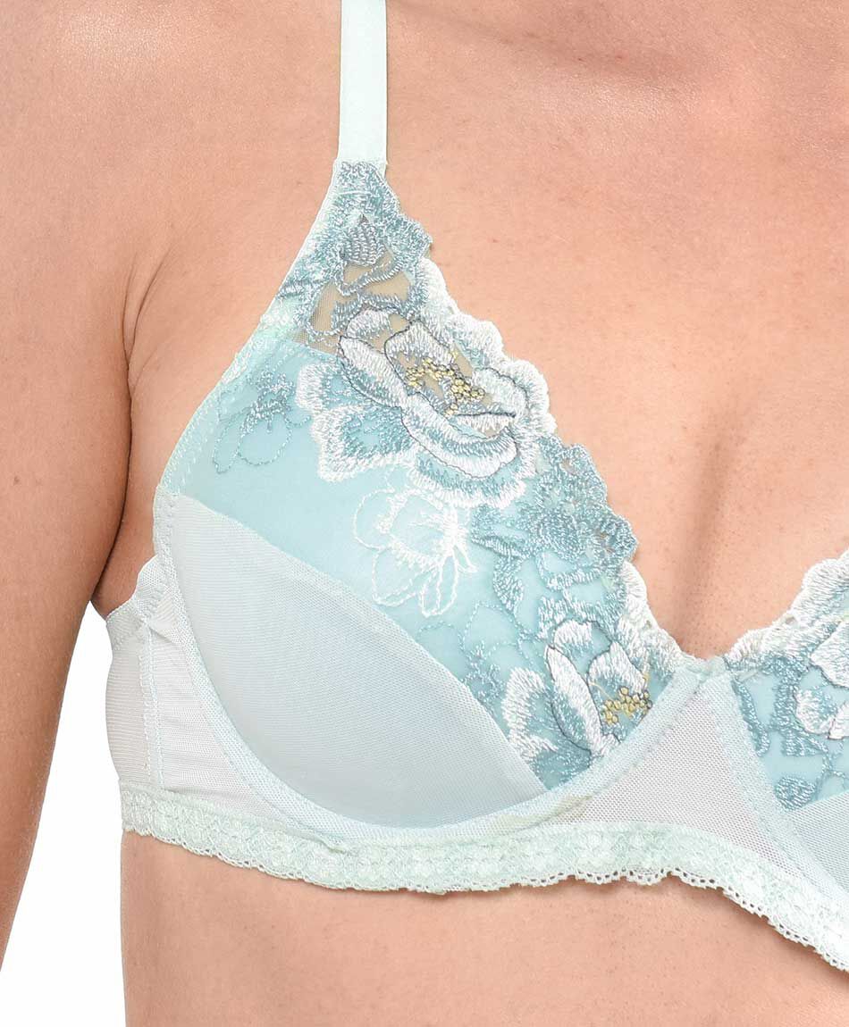 Sost&eacute;n mujer encaje cian flower