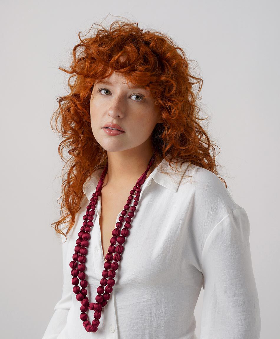 Collar mujer bolitas