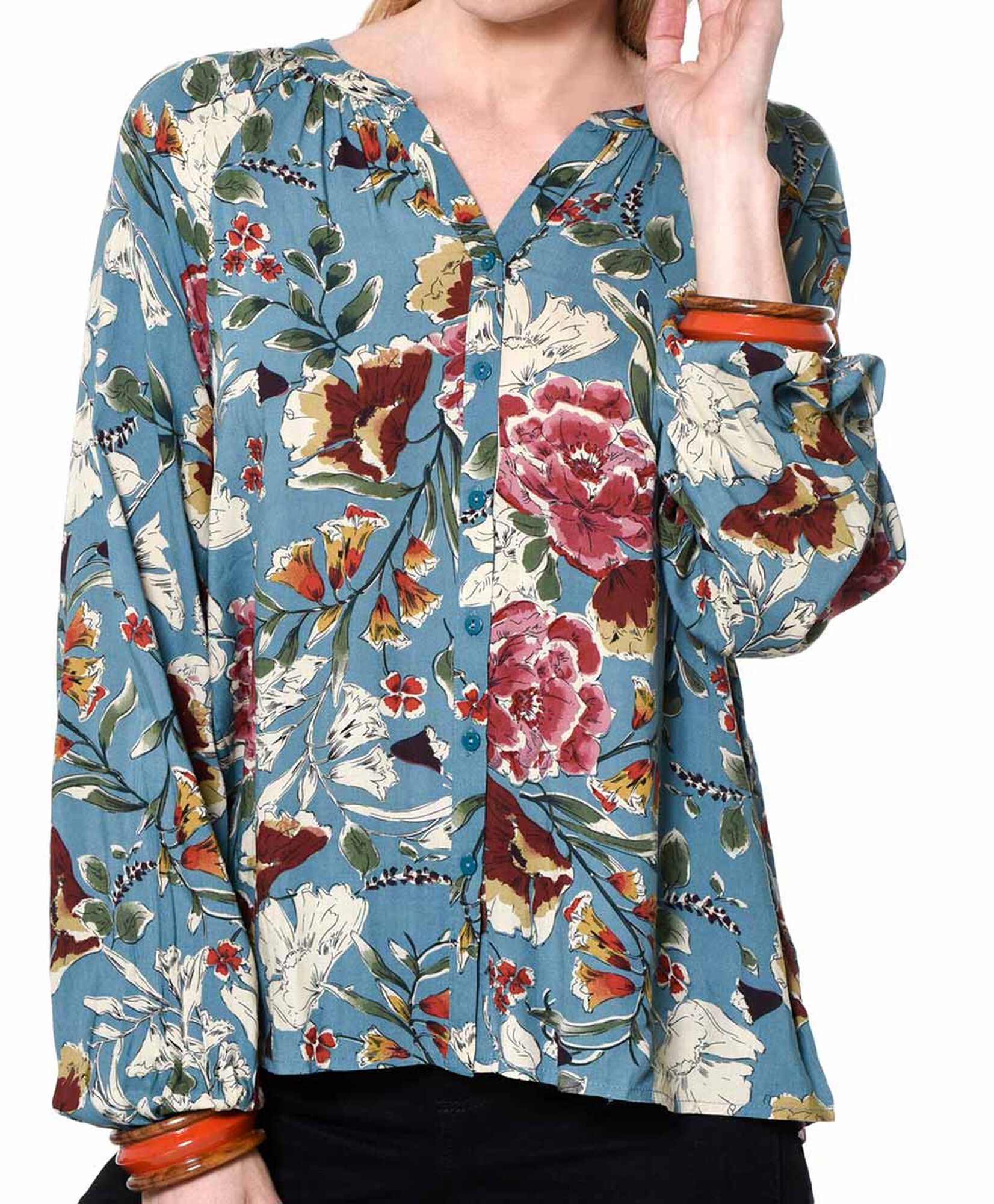 Blusa cuello mao print Blusa cuello mao print