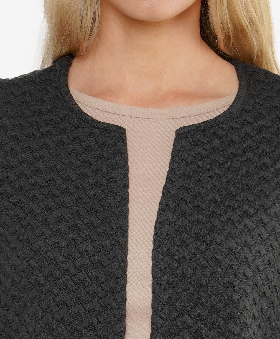 Chaqueta mujer texturizada negra