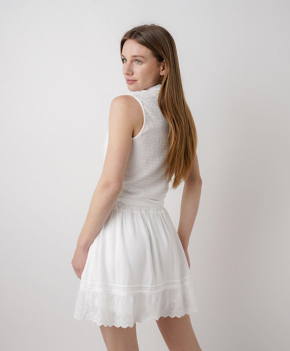 Falda mujer broderie