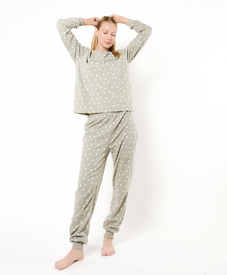 Pijama mujer micro polar tri&aacute;ngulos
