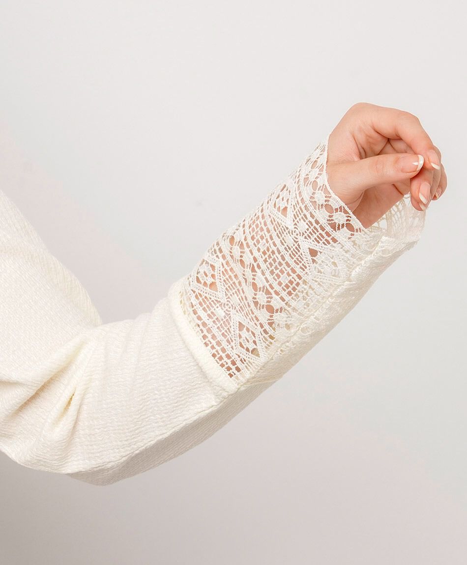 Blusa mujer encaje indigo