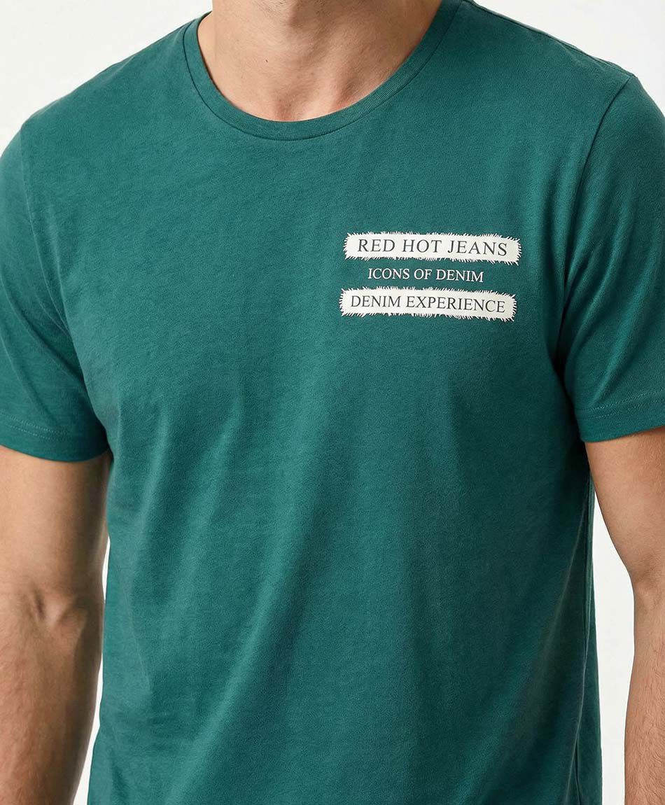 Polera hombre doble print vintage