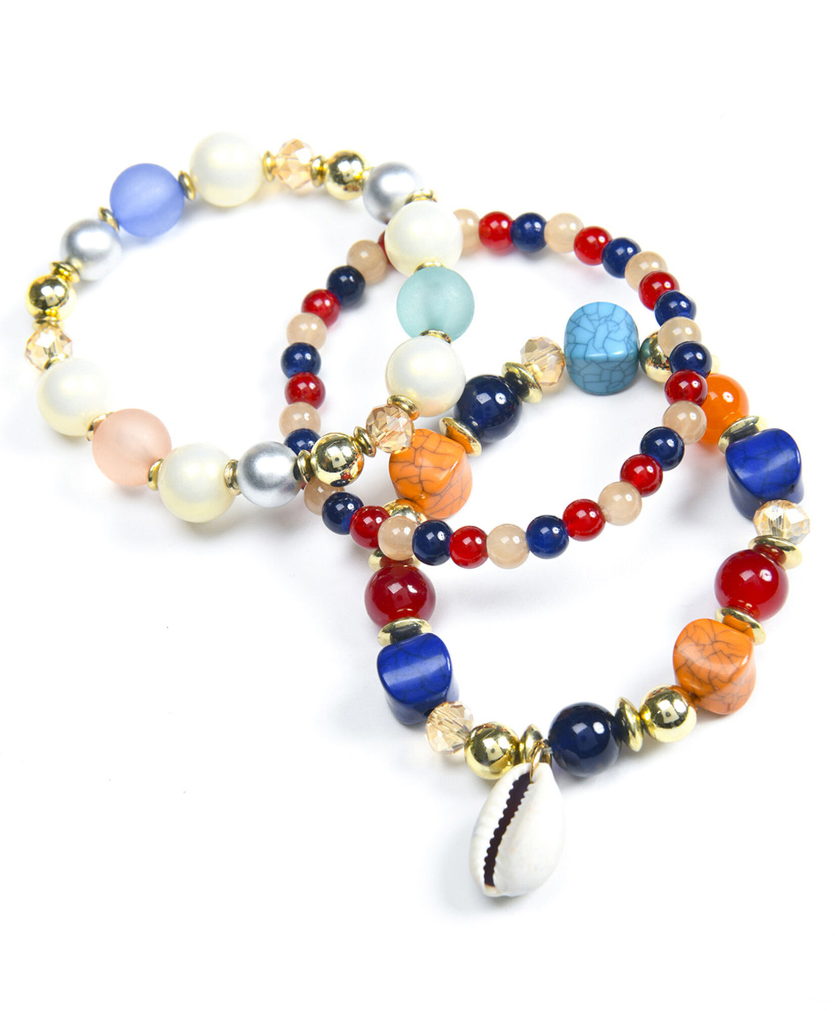 Set pulseras mujer piedritas colores Set pulseras mujer piedritas colores