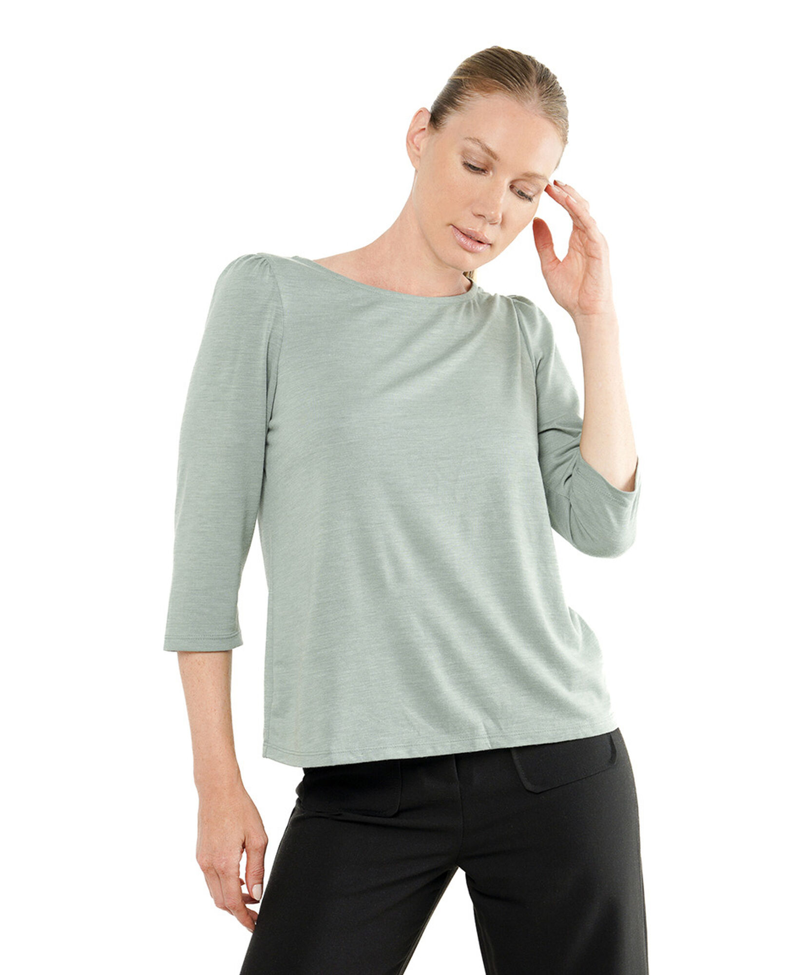 Polera mujer lanosa verde Polera mujer lanosa verde