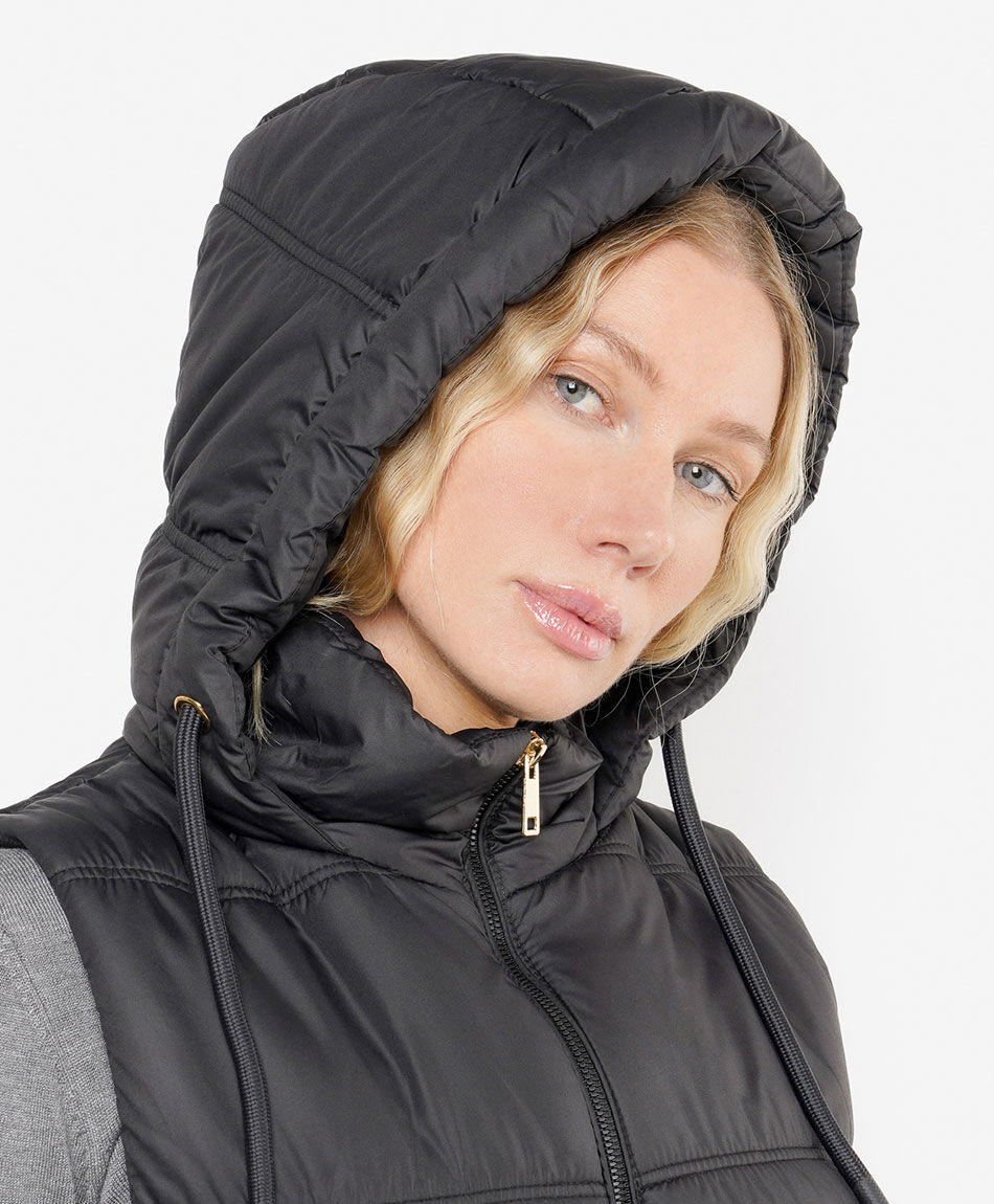 Parka mujer sin mangas cord&oacute;n