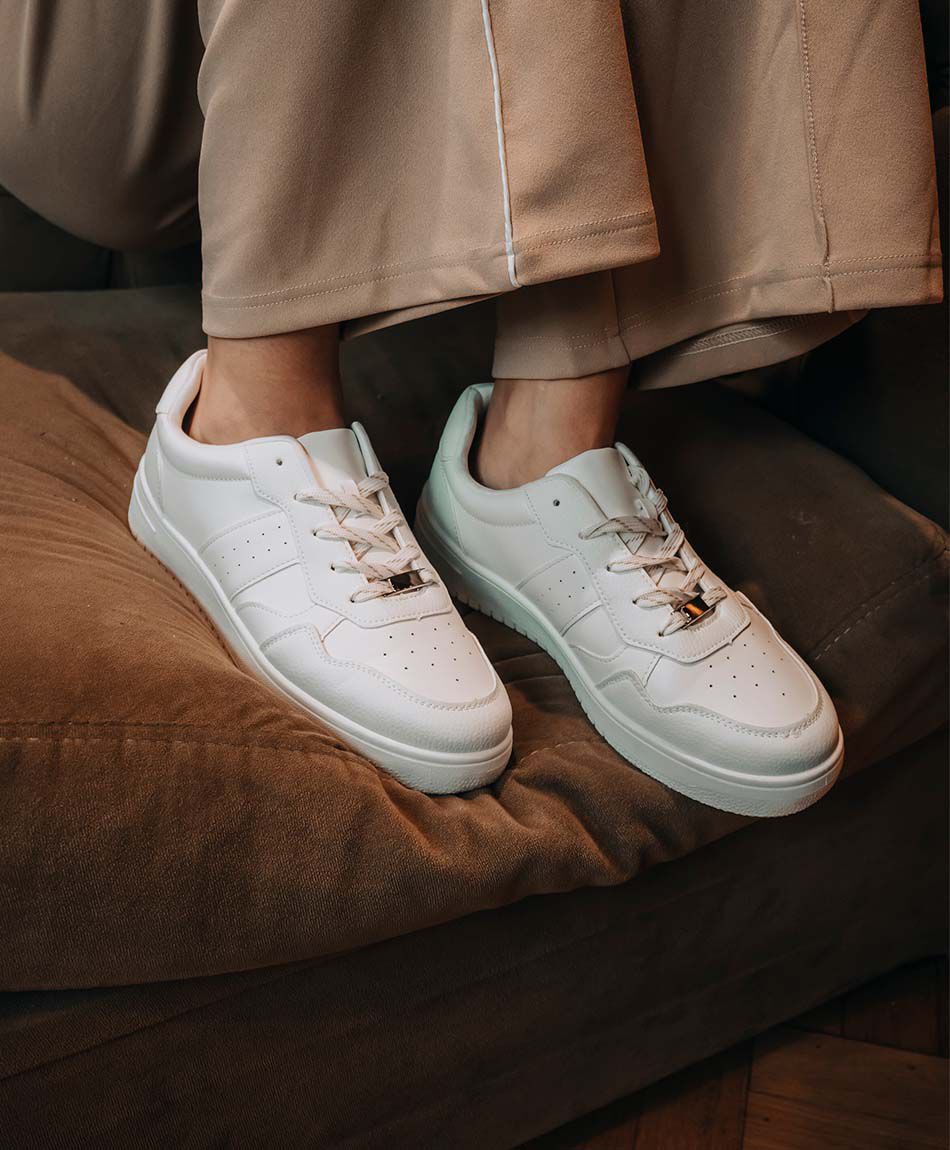 Zapatillas mujer puntos white