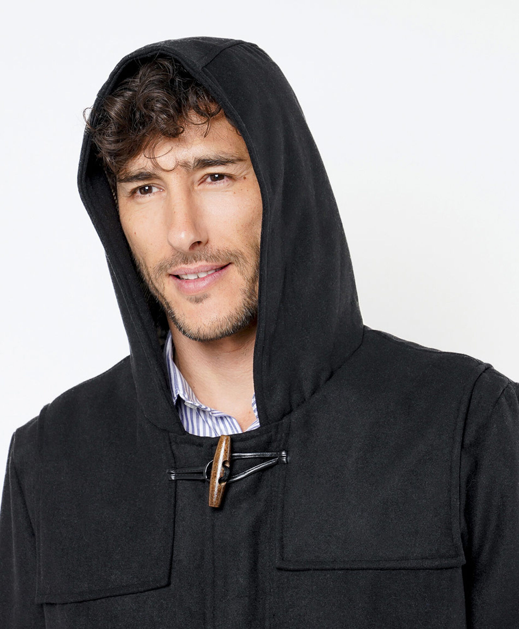 Chaqueta hombre montgomery negra Chaqueta hombre montgomery negra