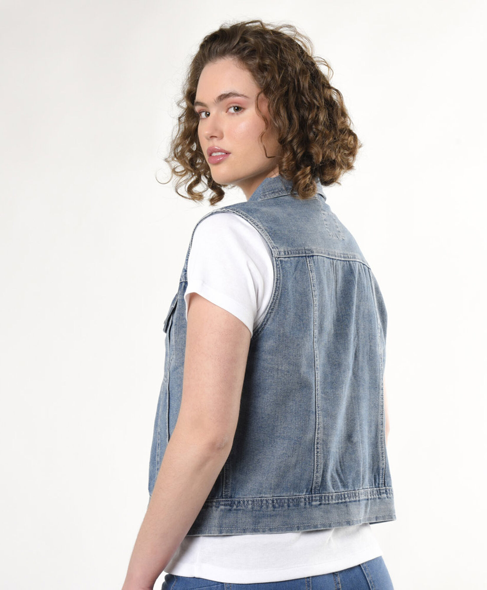 Chaqueta mujer denim sin mangas Chaqueta mujer denim sin mangas