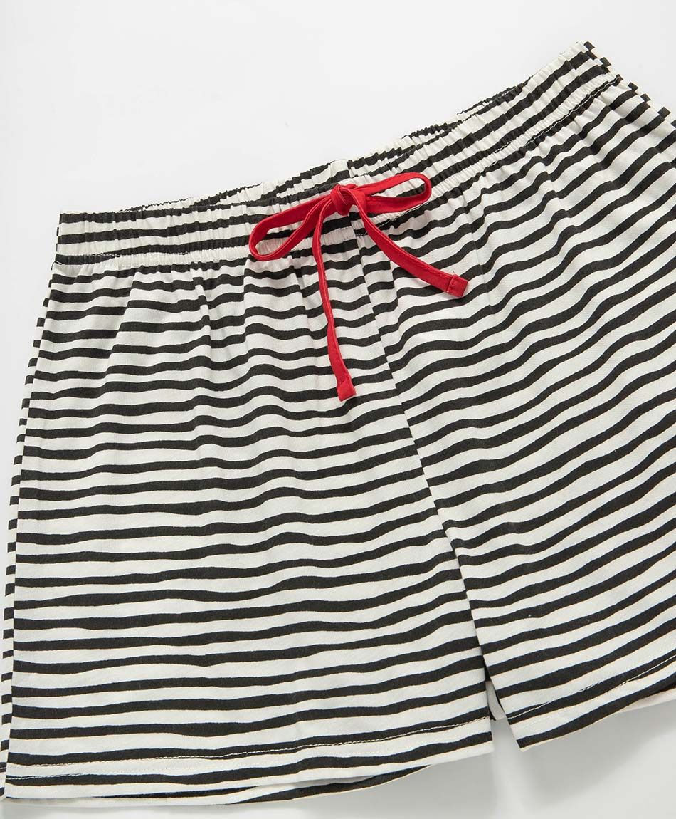 Pijama mujer short rayas cherry
