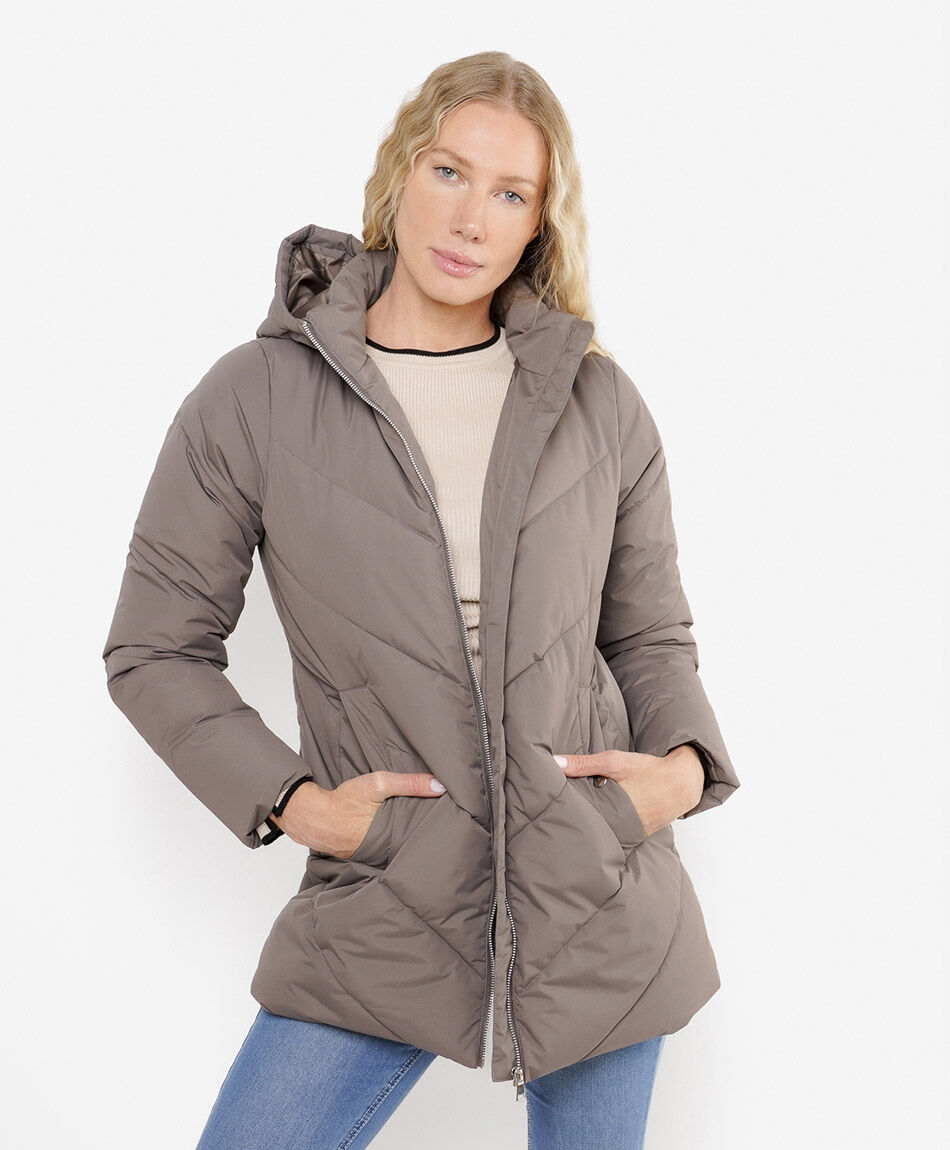 Parka mujer costura diagonal