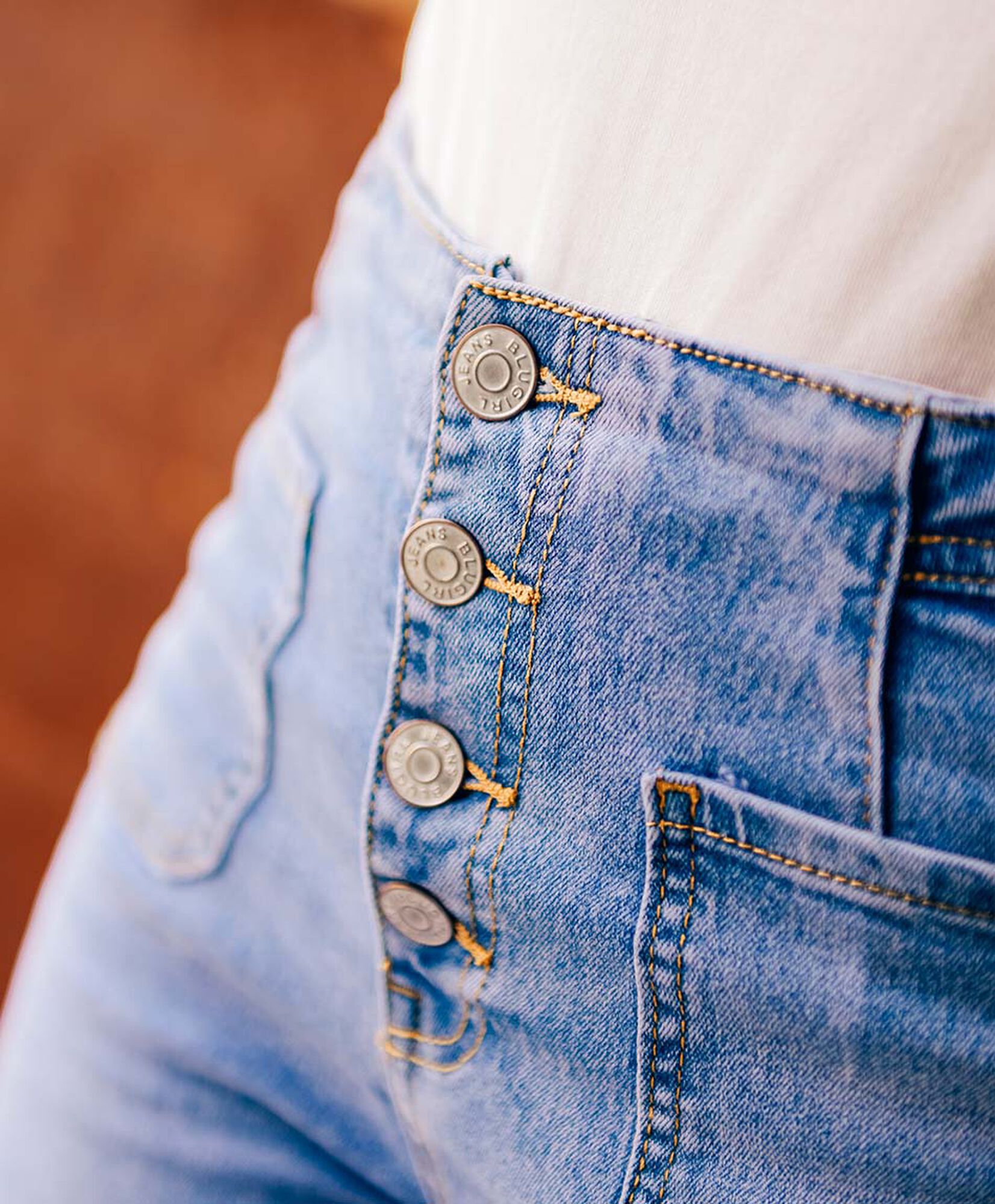 Jeans mujer botones wide Jeans mujer botones wide