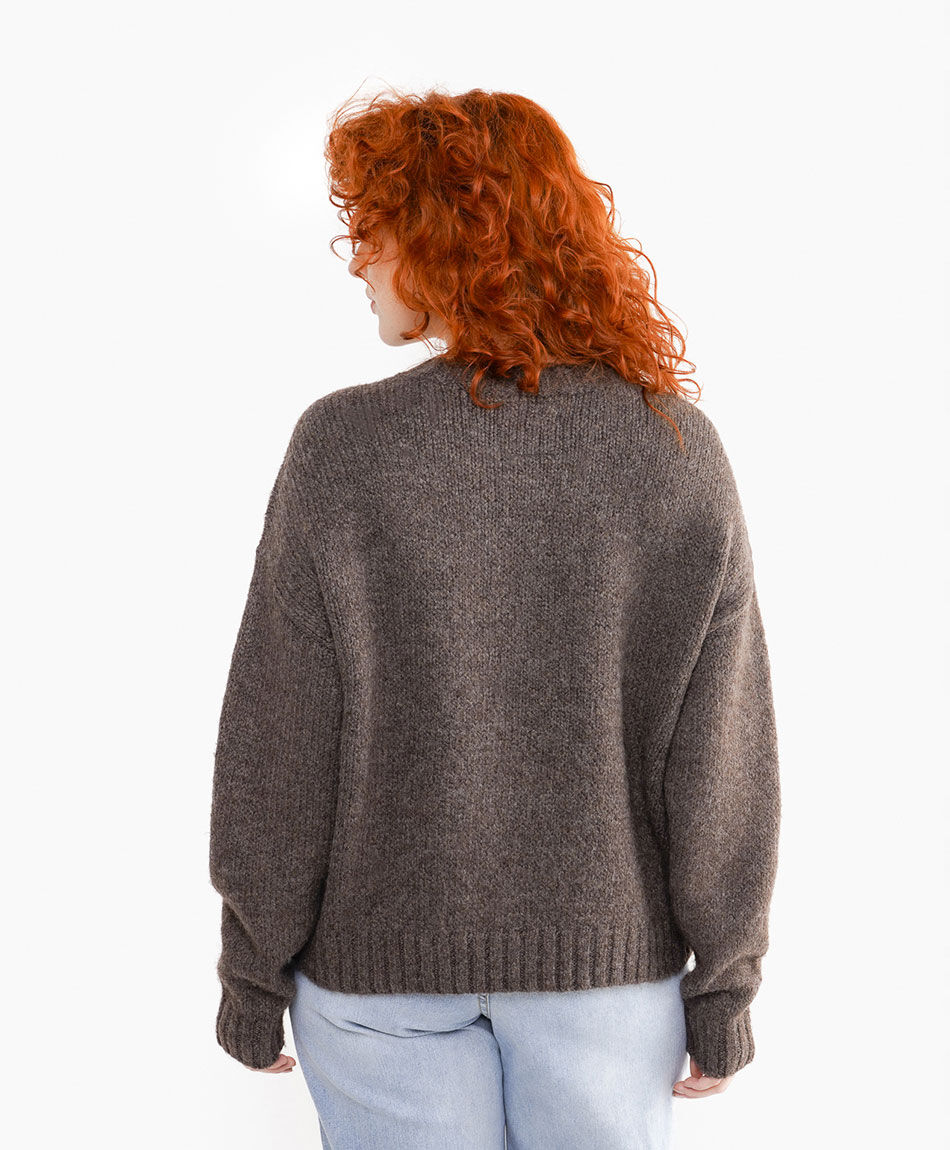 Sweater mujer jacquard flower