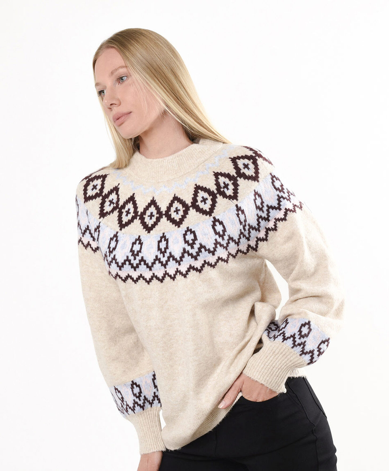 Sweater mujer nórdico beige Sweater mujer nórdico beige