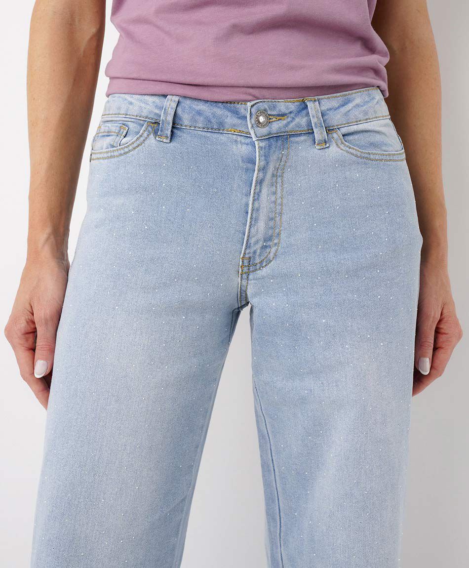Jeans mujer mini brillos