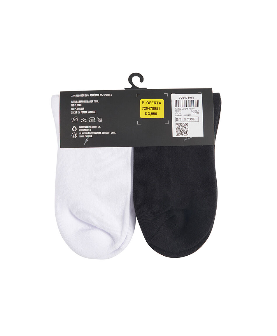 Pack 2 calcetines hombre l&iacute;neas