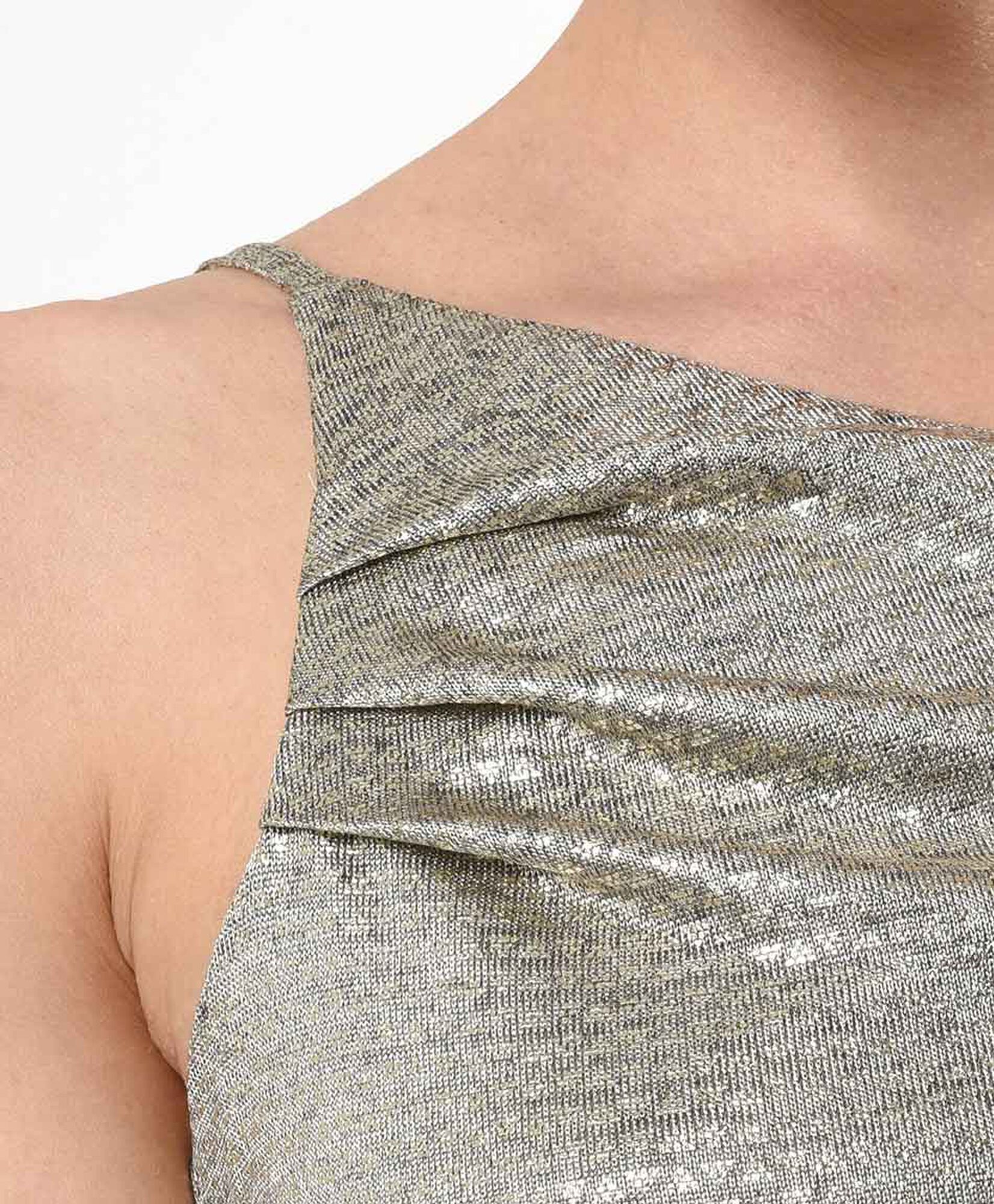 Polera mujer brillante asimétrica Polera mujer brillante asimétrica