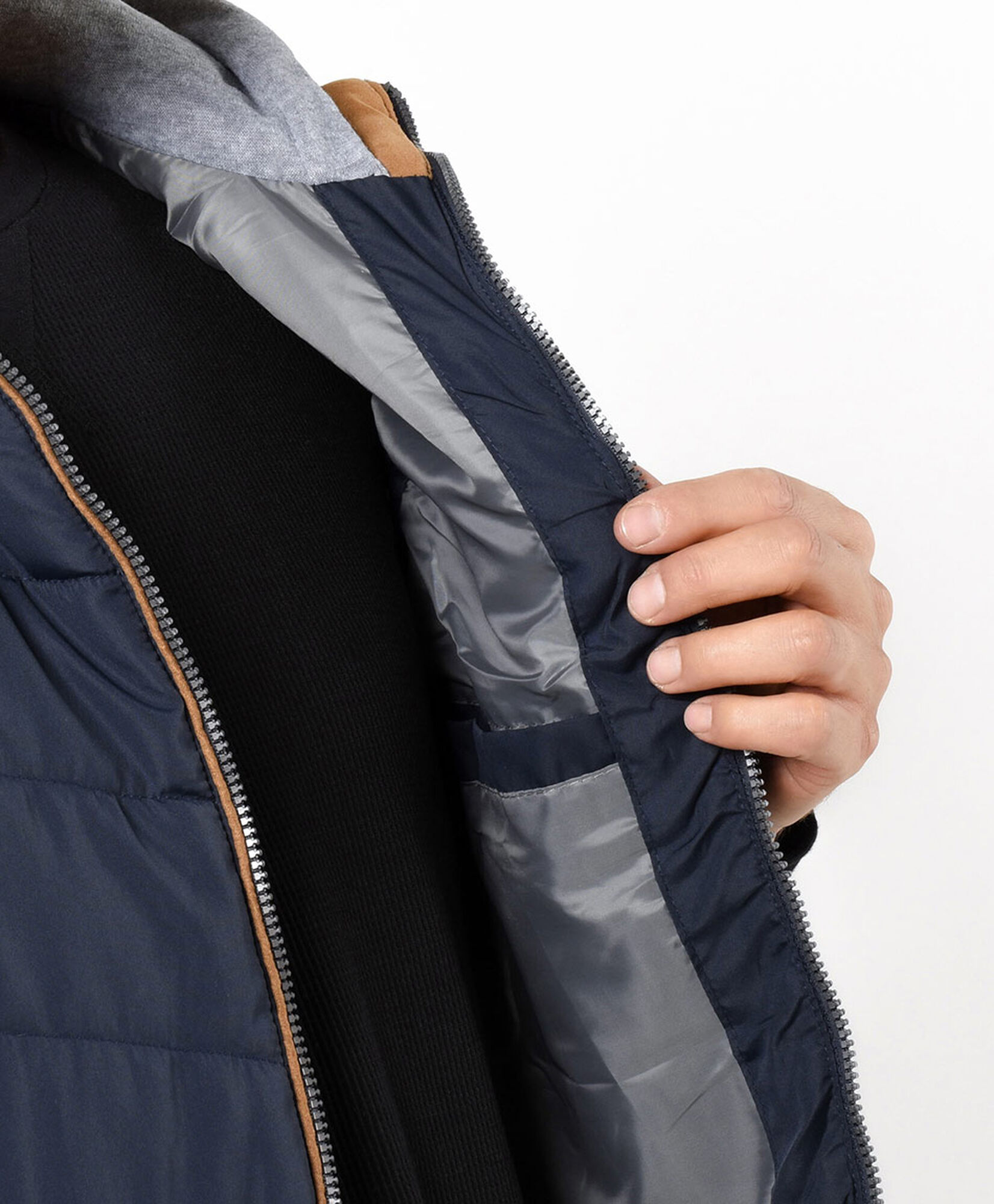 Parka hombre acolchada sin mangas Parka hombre acolchada sin mangas