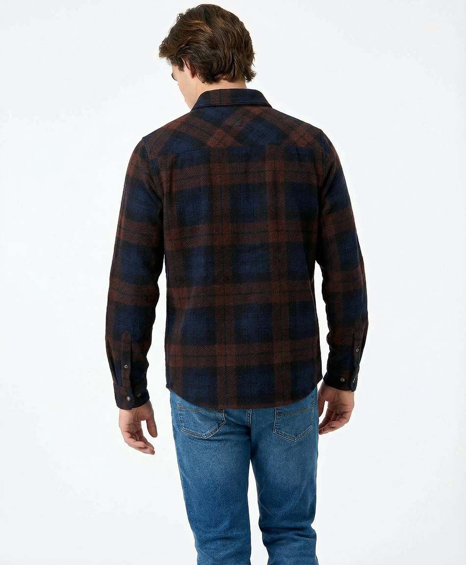 Chaqueta hombre franela escoc&eacute;s